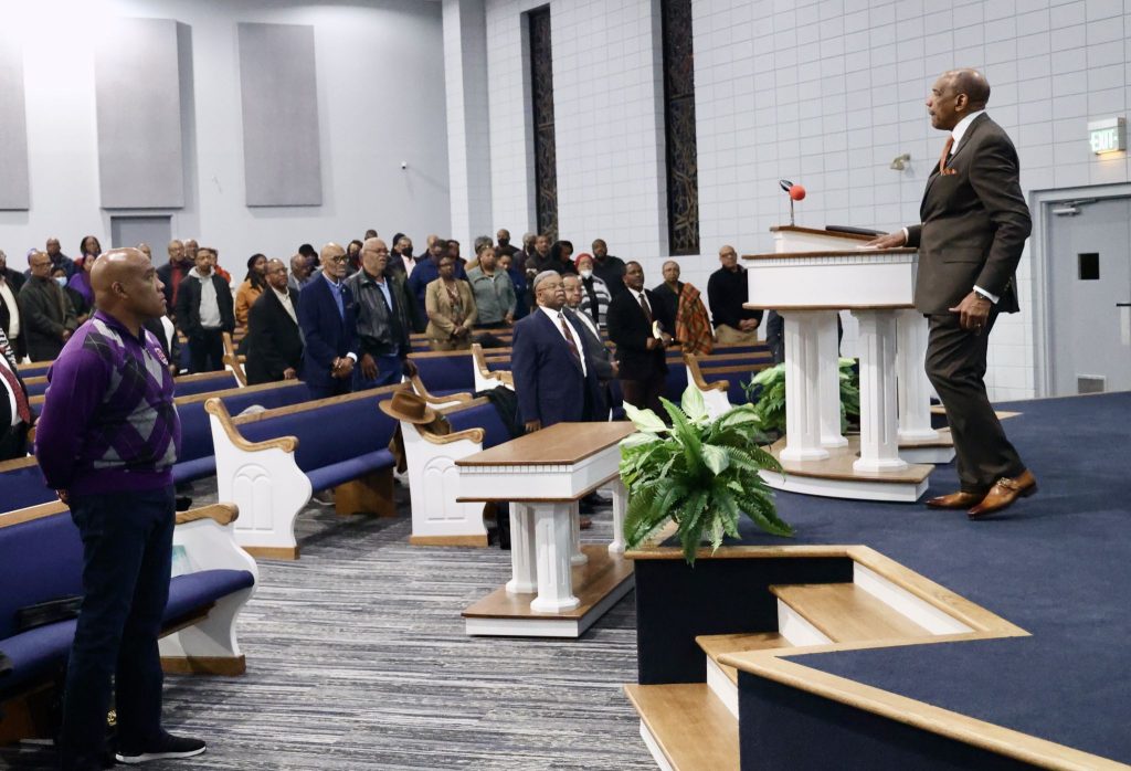 W. Michael Jackson speaks at the 2024 Memphis Area Churches of Christ gathering.