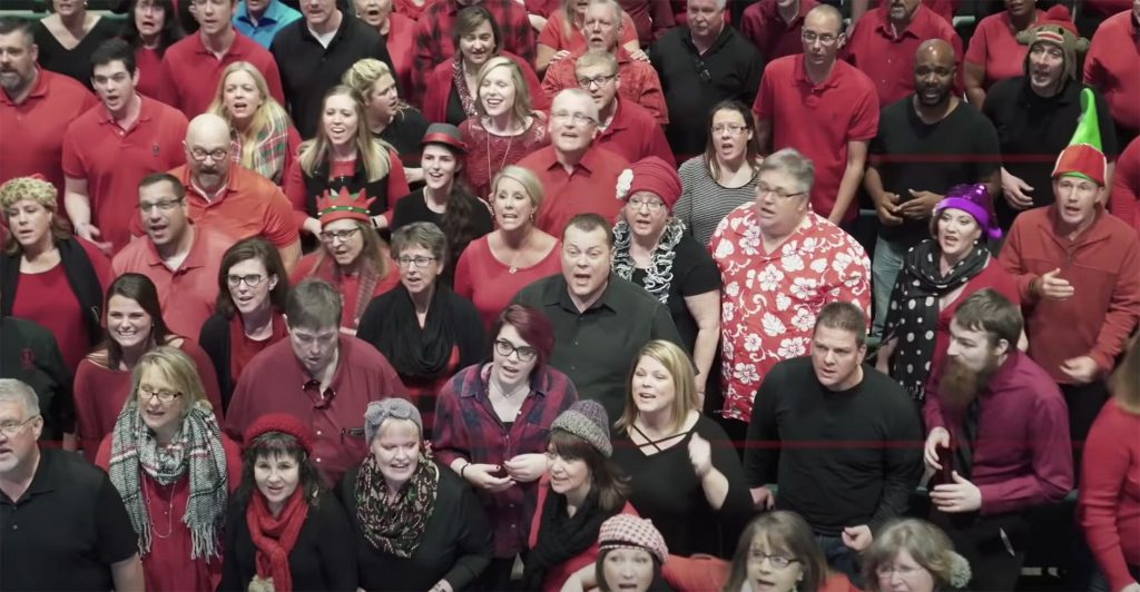 The Acappella Company's Praise and Harmony Singers sing "Hallelujah Chorus."