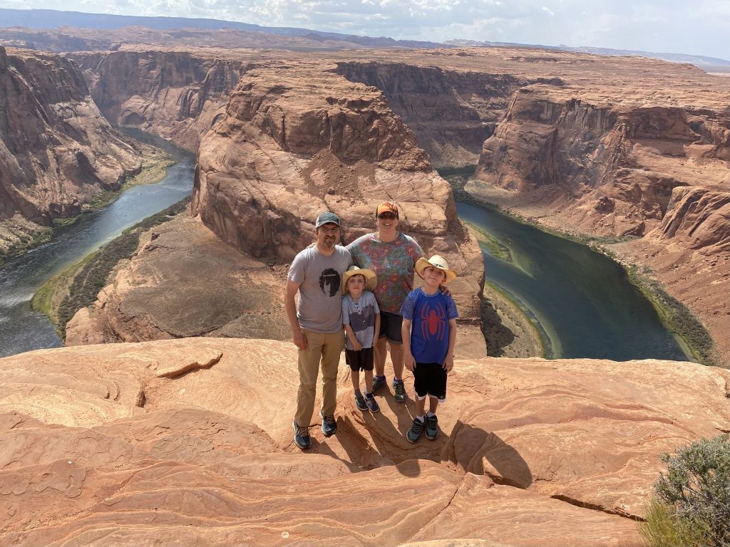 Scott Elliott and his family visit the Grand Canyon during his sabbatical in 2021.