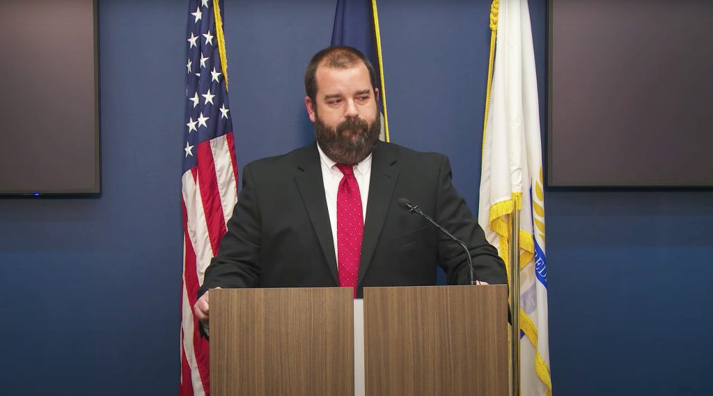 Detective Sgt. Jeff Matthews speaks during a news conference about the March 27 Nashville school shooting.