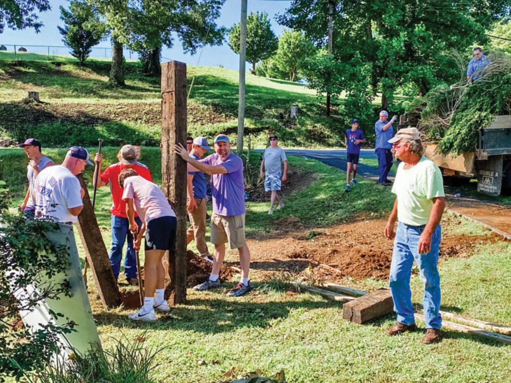 Christians from Churches of Christ in Tennessee work on a construction project in Andrews.