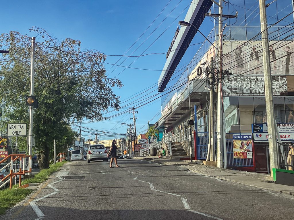 Medical offices, a gym and pharmacies comprise a commercial center in Princes Town, originally named Mission de Savanna Grande.