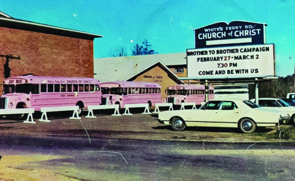 Decades ago, the White’s Ferry Road Church of Christ in West Monroe, La., had a vibrant JOY bus ministry. The church opened a preaching school in 1970.