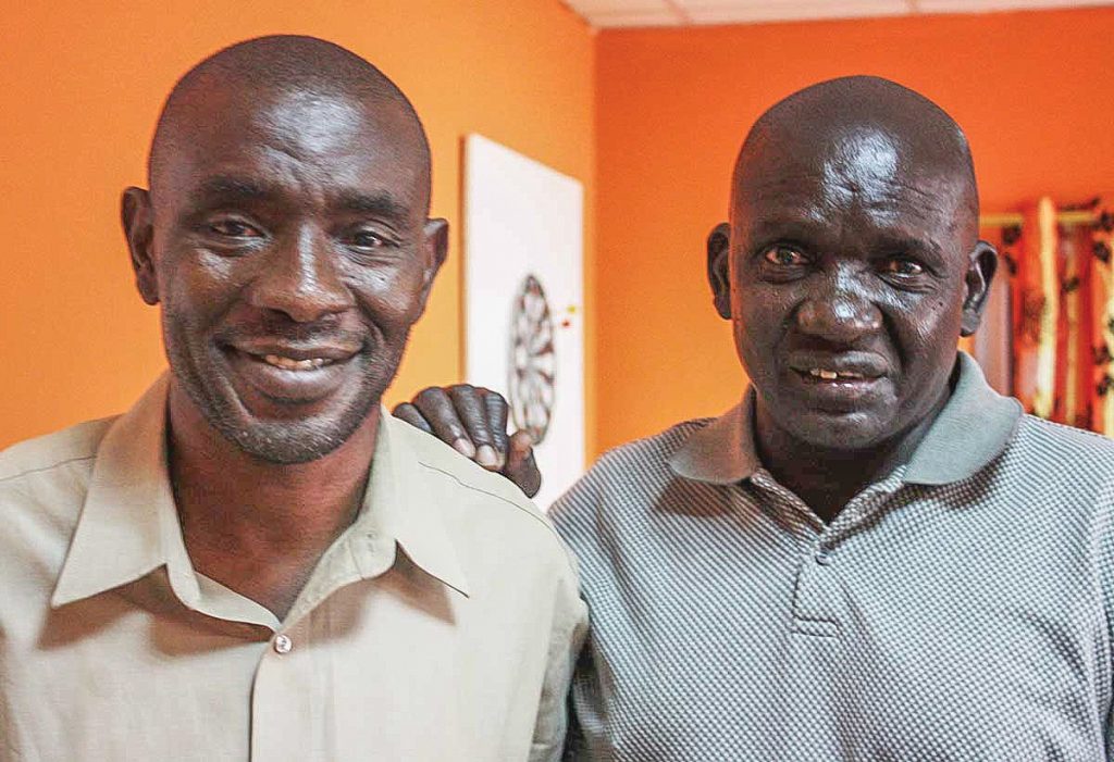 Isaac Adotey and Isaya Jackson in Juba, Sudan, March 2011.