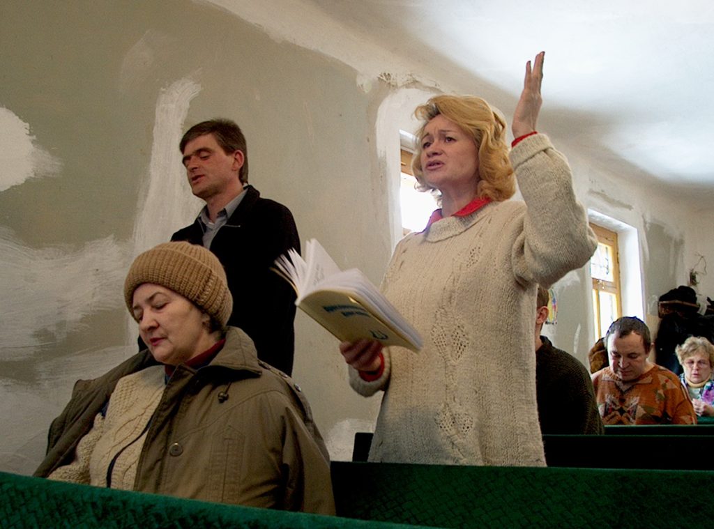 Members of the Church of Christ in the Kirovsky district of Donetsk